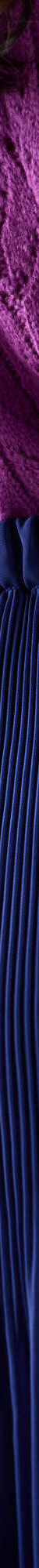 Jupe voile plissé, grande stature (bleu indigo) Jupe voile plissé, grande stature (bleu indigo)
